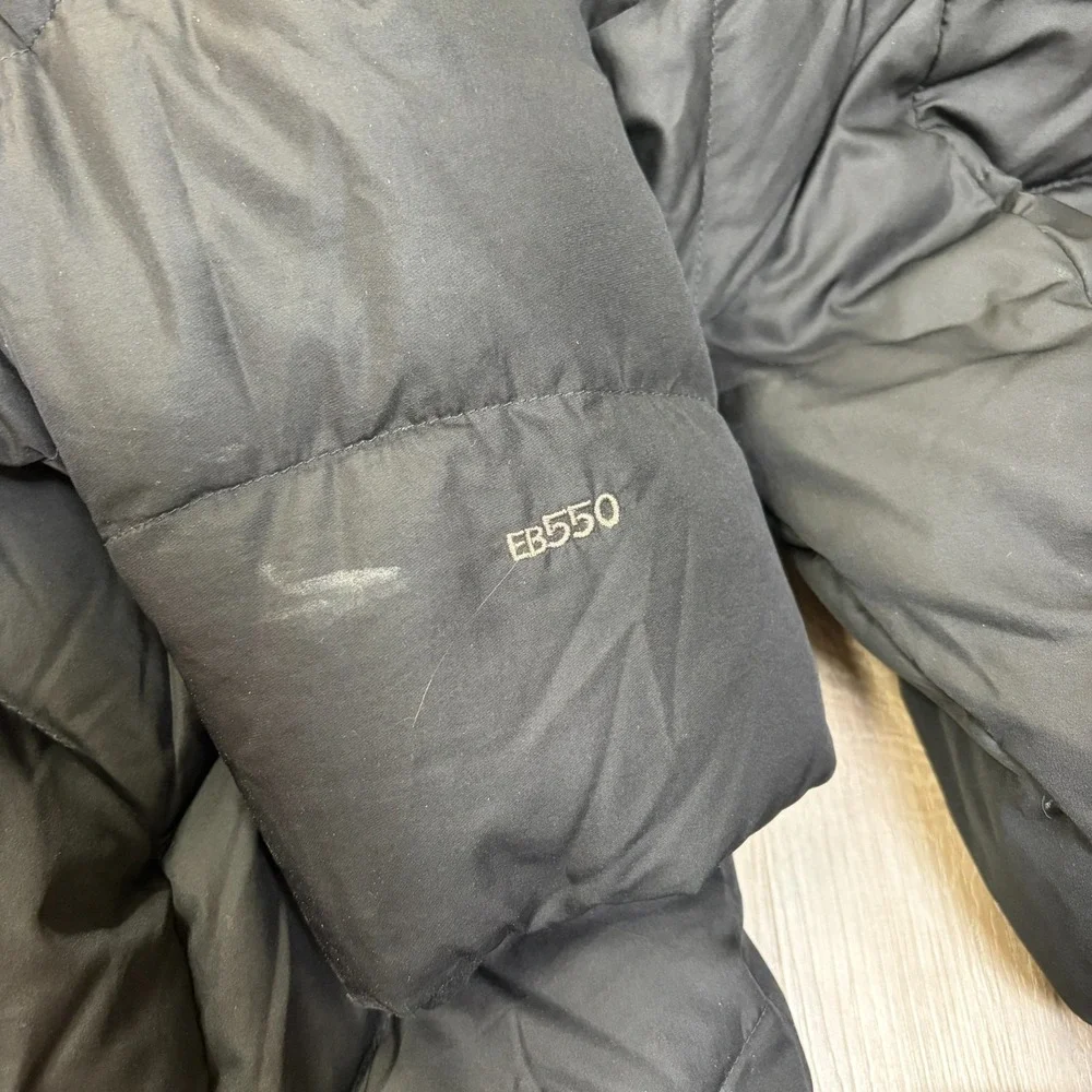 Eddie Bauer EB550 Long Down Puffer Jacket Parka Hooded Women's XL Black